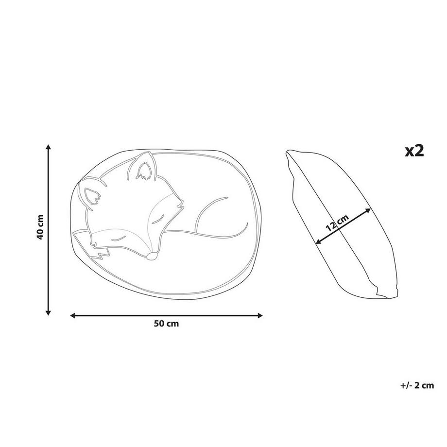 Beliani Set di 2 cuscini en Cotone  DHANBAD  