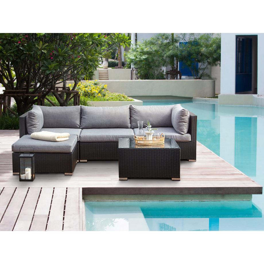 Beliani Lounge Set aus PE Rattan Klassisch SANO  