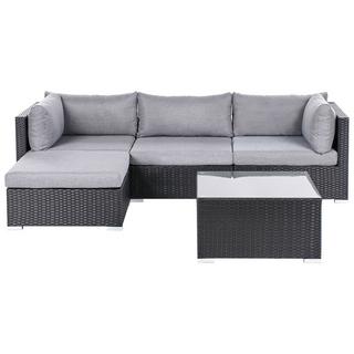 Beliani Set lounge pour jardin en Polyrotin Traditionnel SANO  