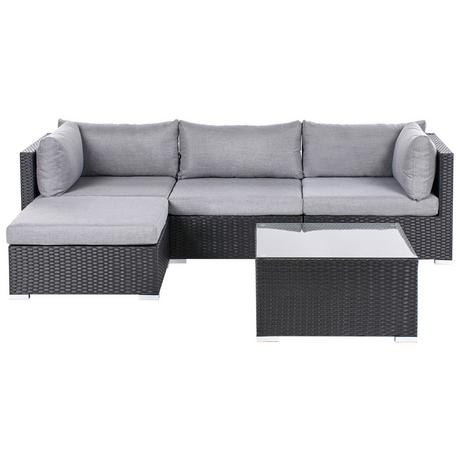 Beliani Set lounge pour jardin en Polyrotin Traditionnel SANO  