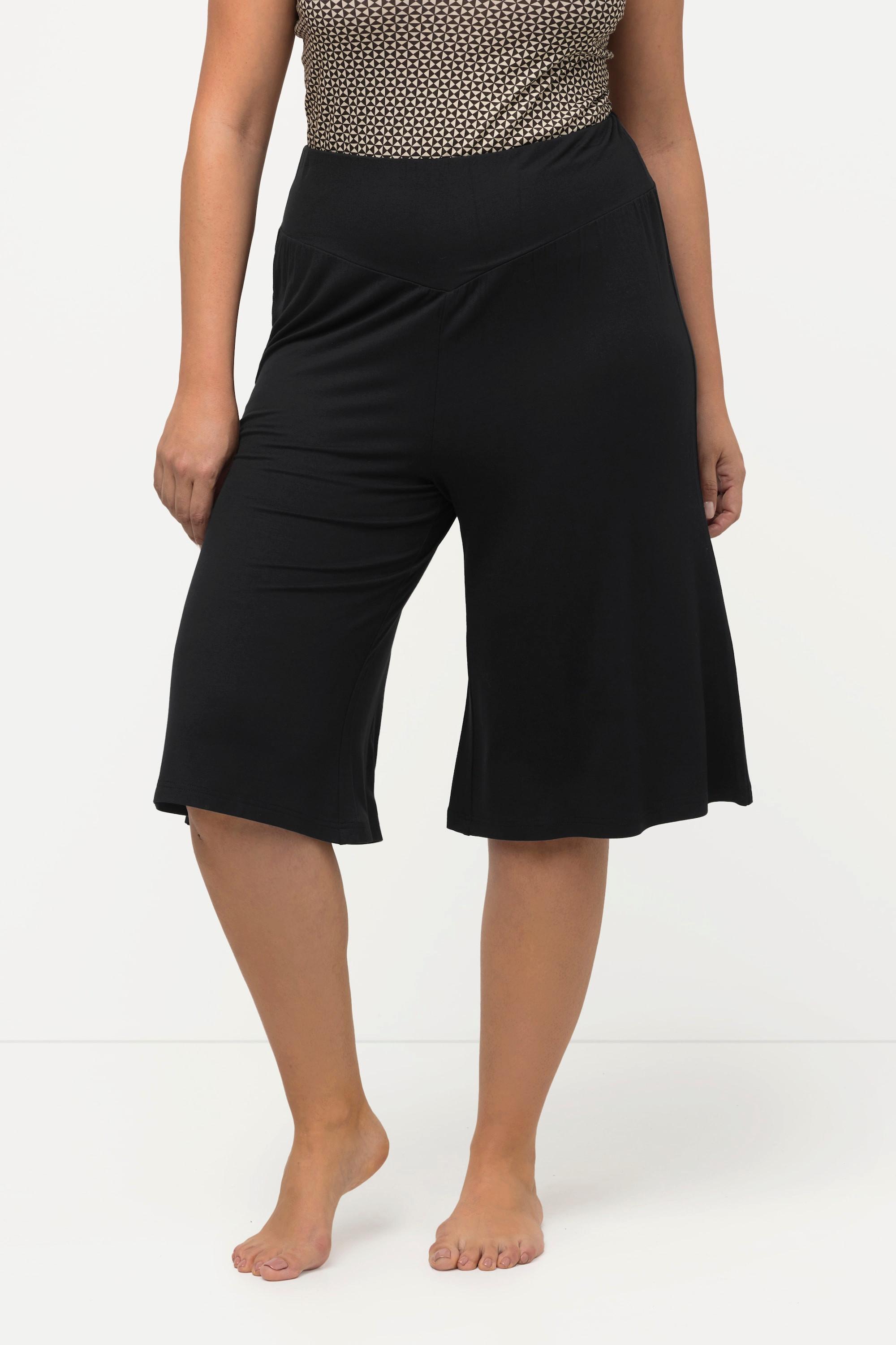 Ulla Popken Bermuda Weites Gerades Bein Elastikbund  