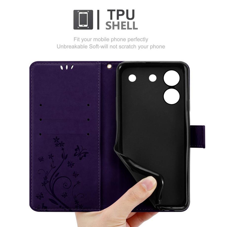 Cadorabo  Custodia per ZTE Blade A54 cover fiori design 