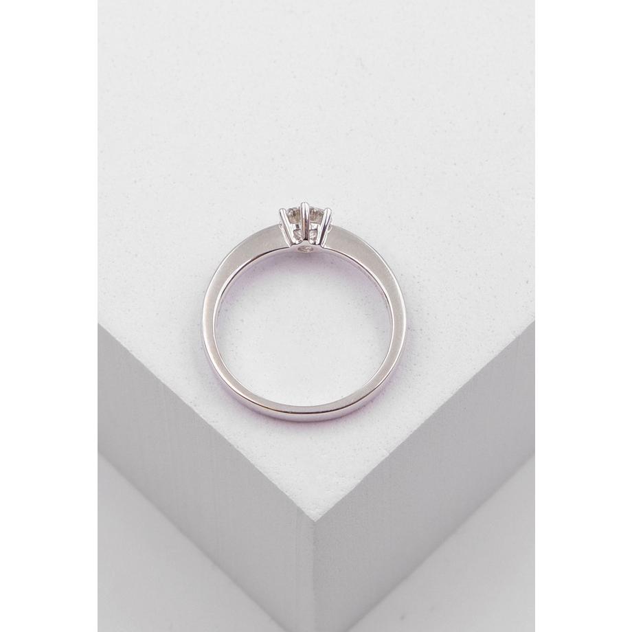 MUAU Schmuck  Solitaire Ring Diamant 0.50ct. Weissgold 750 