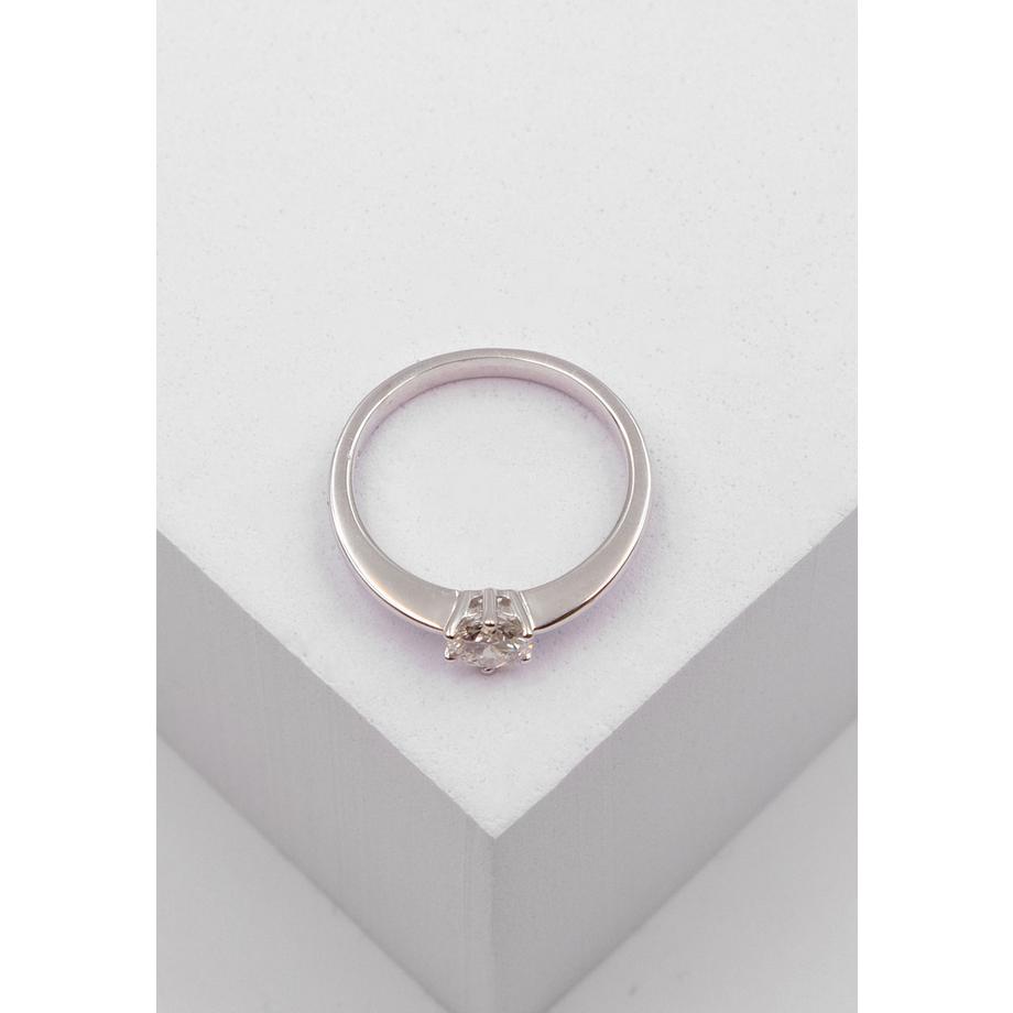 MUAU Schmuck  Solitaire Ring Diamant 0.50ct. Weissgold 750 