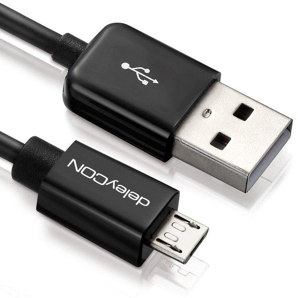 deleyCON  deleyCON USB - micro USB USB Kabel 0,5 m USB 2.0 USB A Micro-USB B Schwarz 
