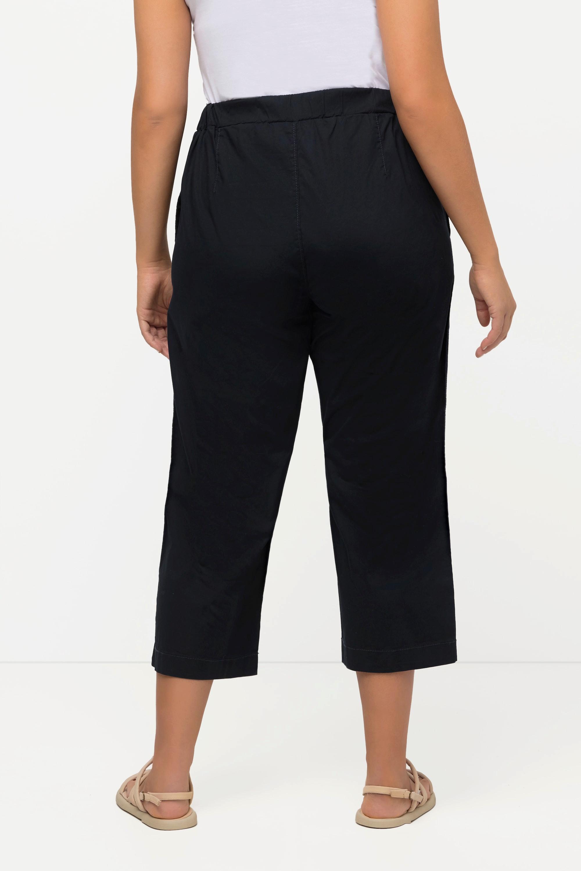 Ulla Popken  Pantalon 7/8 Ruby avec genoux préformés, jambes droites et taille élastique 