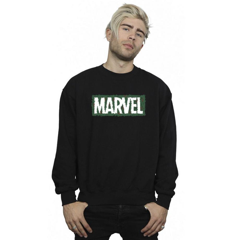 MARVEL Logo Print Regular Fit Felpa  