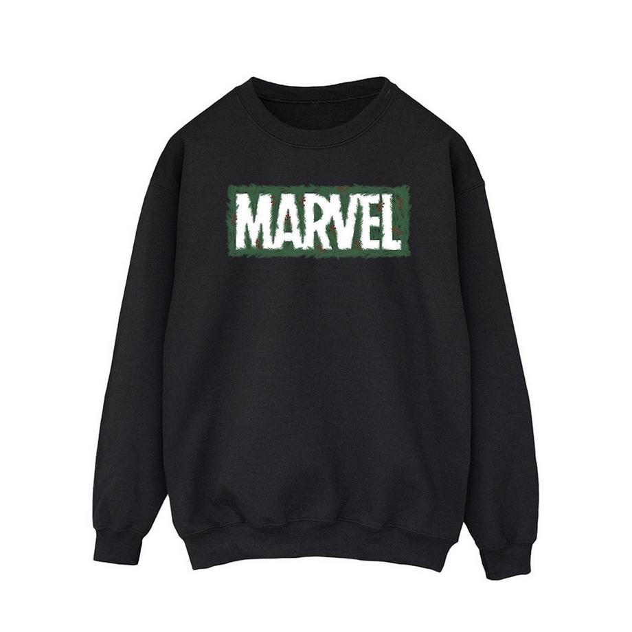MARVEL Logo Print Regular Fit Felpa  
