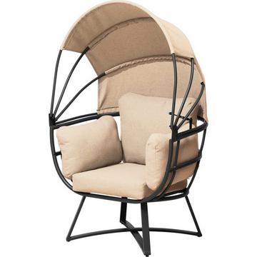 Fauteuil relax Delos beige ovoïde