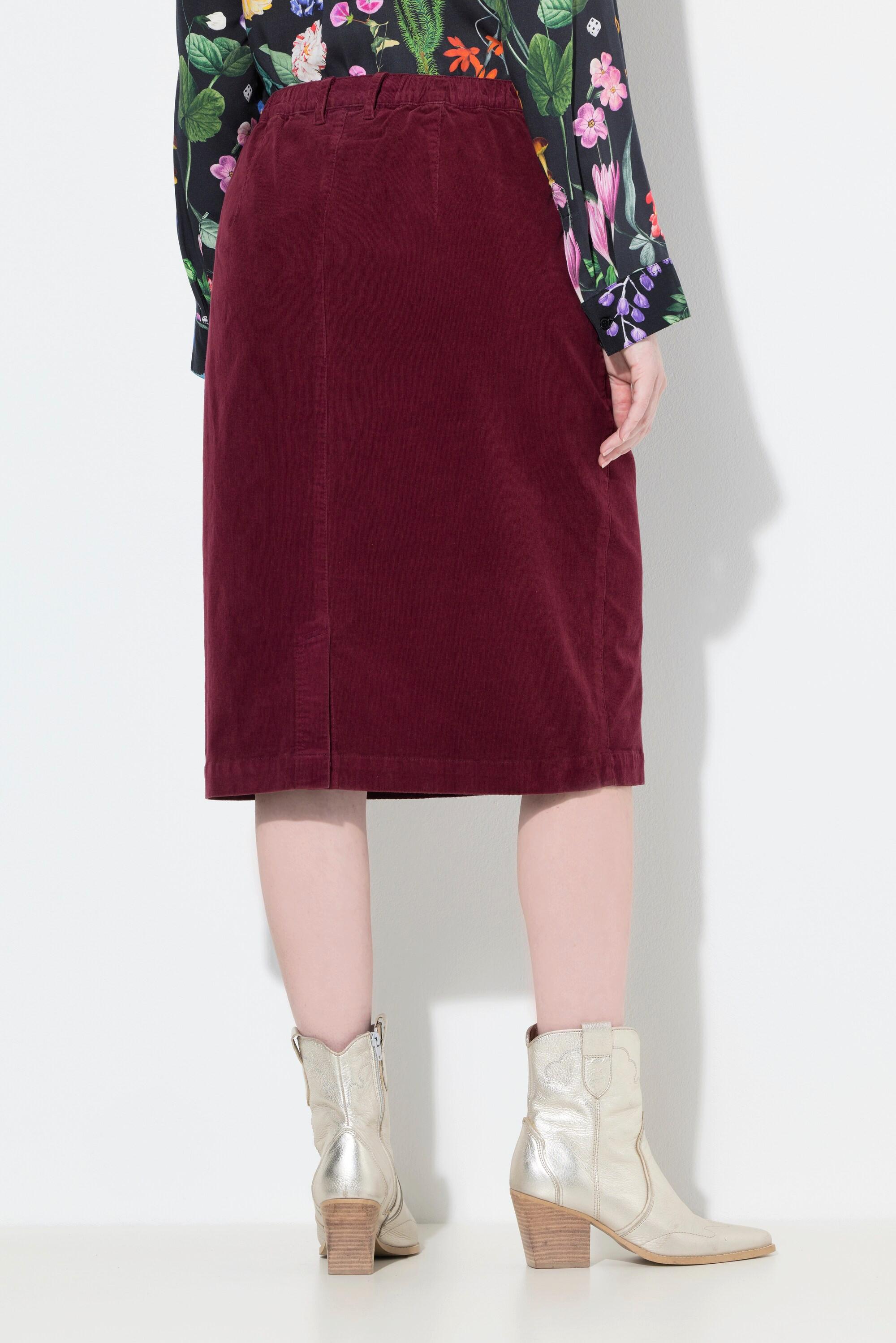 Ulla Popken Mony Cord Rock Reissverschlusstaschen Komfortbund  