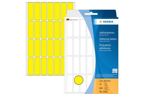 HERMA HERMA Haftetiketten 13x40mm 2361 gelb 896 Stück  