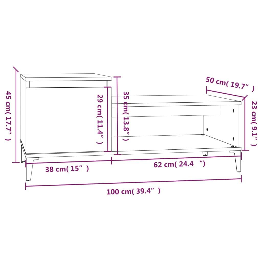 VidaXL Table basse bois d'ingénierie  