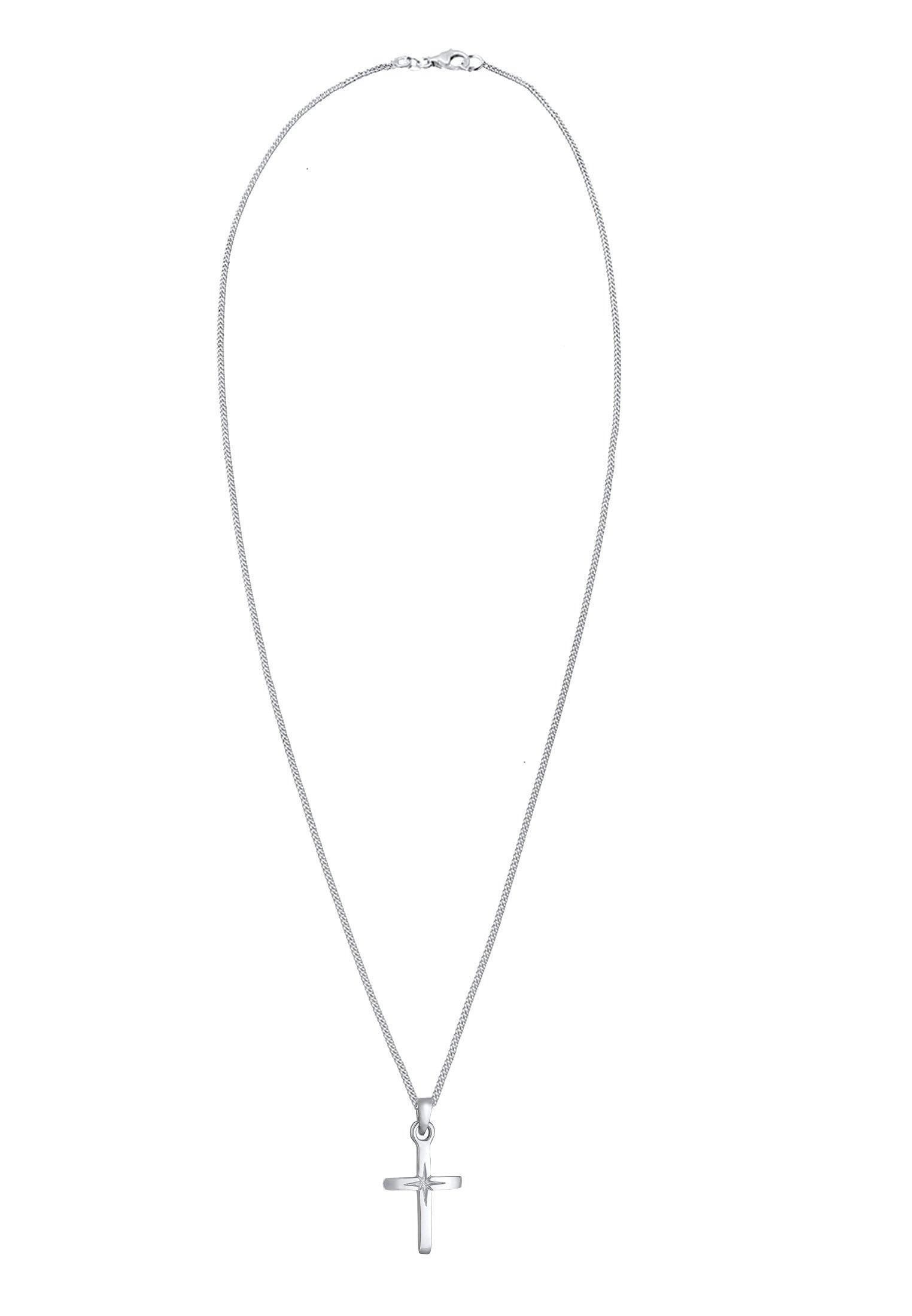 Elli  Halskette Kreuz Symbol Anhänger Religion 925 Silber 