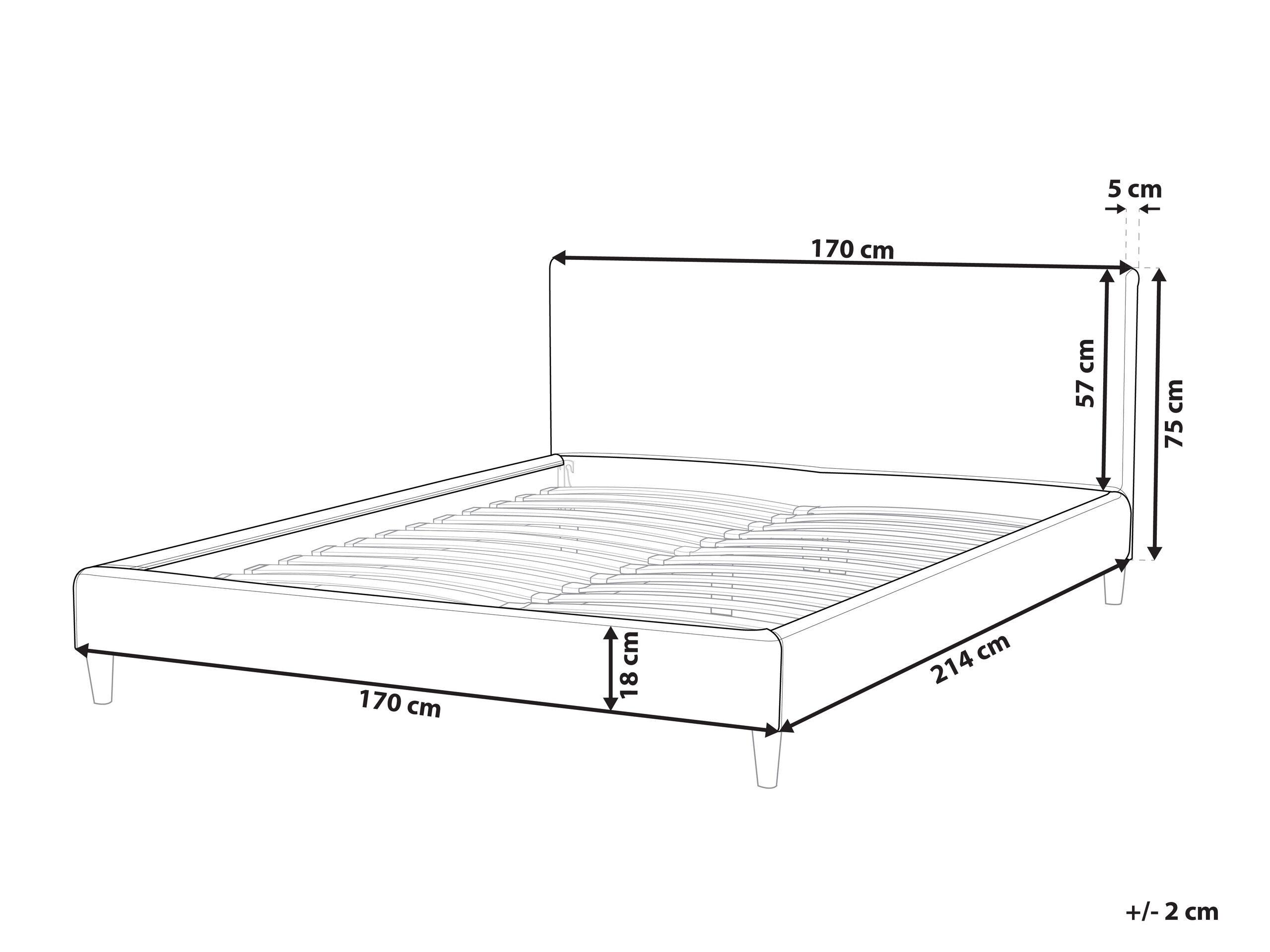 Beliani Fodera per struttura letto en Tessuto FITOU  