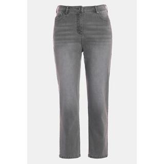 Ulla Popken  Jean mom avec intérieur imprimé, coupe 5 poches large 