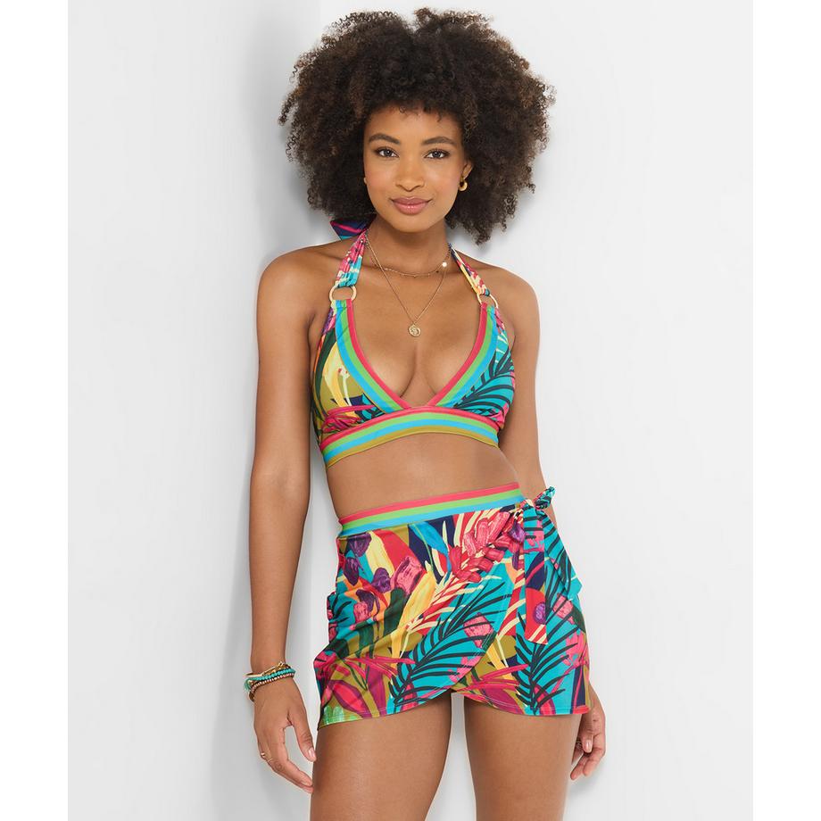 Baderock mit Tropenmuster