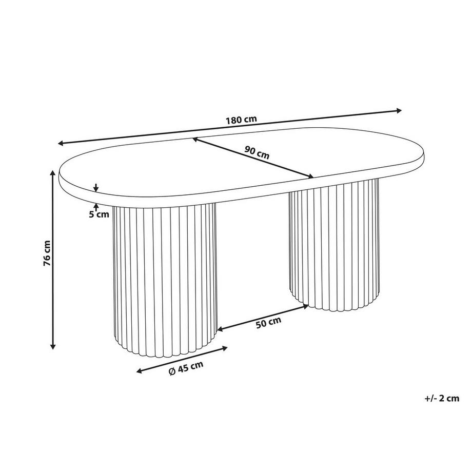 Beliani Esstisch aus MDF-Platte Boho SHERIDAN  