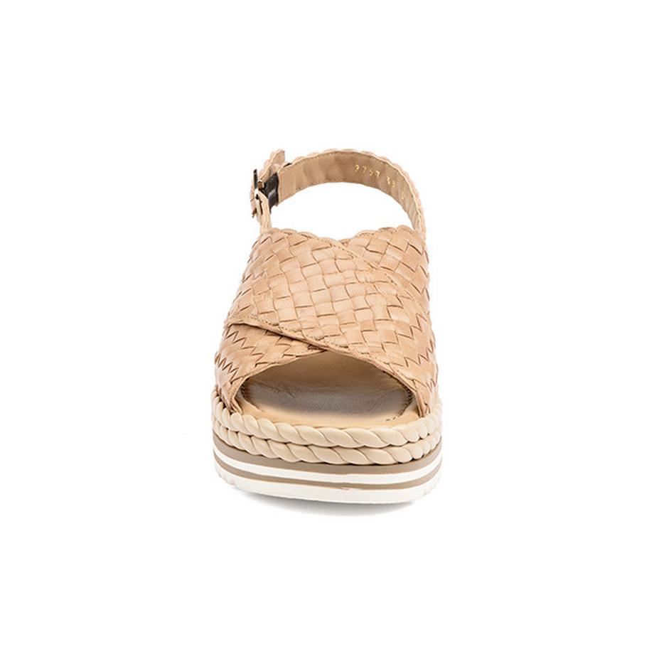 pons quintana Geflochtene Plateau Sandalen  