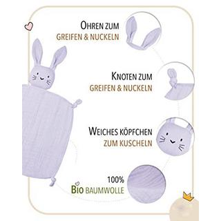 Activity-board  Baby - Geschenkset - Schmusetuch - Lätzchen - Beißring - 100% Baumwolle - Mulltuch - Geschenke zur 