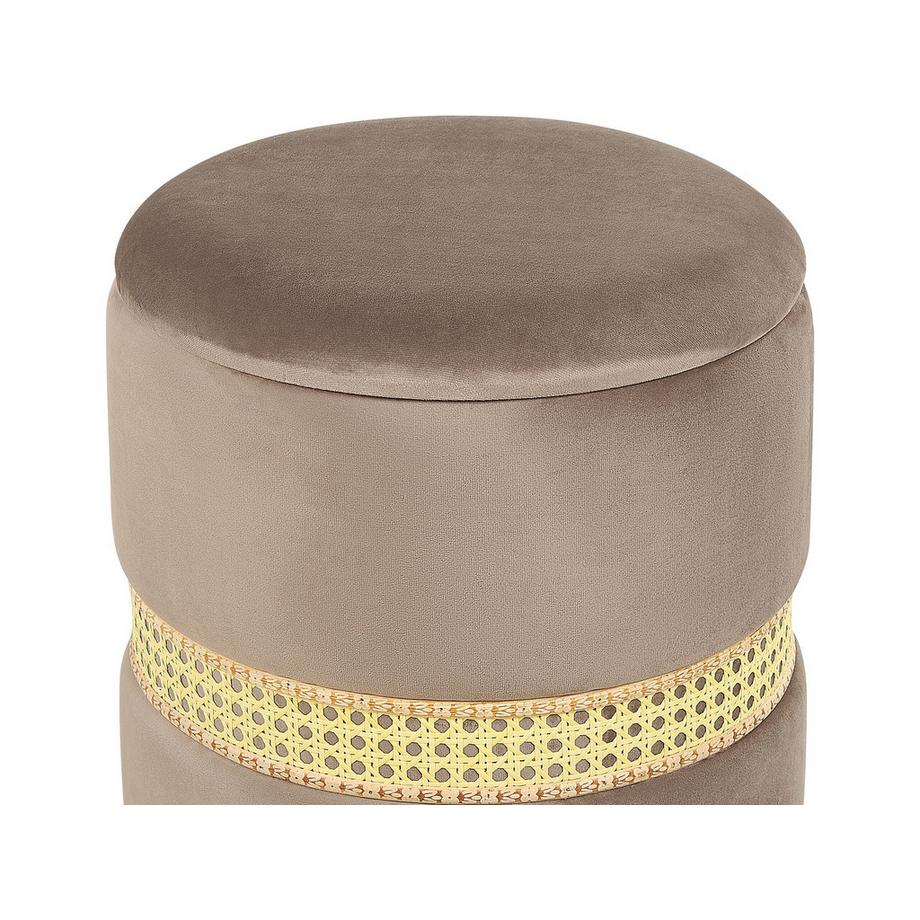 Beliani Pouf mit Stauraum 2er Set aus Samtstoff Modern MEDFORD  