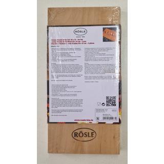ROESLE 25167 Räucherbrett Erle 2er Set 30x15 cm  