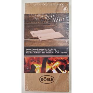 ROESLE 25167 Räucherbrett Erle 2er Set 30x15 cm  
