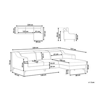 Beliani Canapé d'angle en Polyester Moderne GLOSLI  