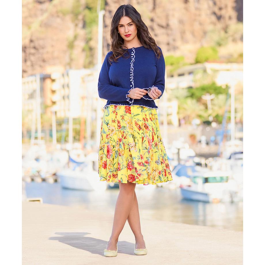 Joe Browns Cardigan a maglia fine con orlo a balze  