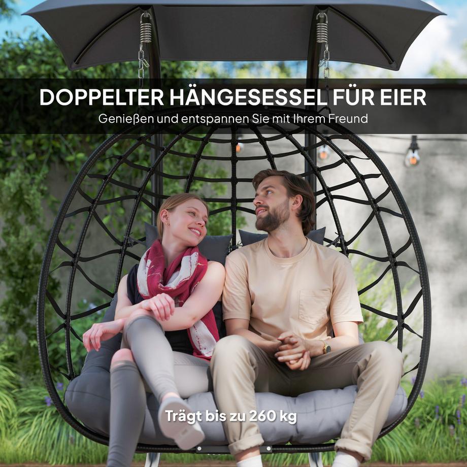 Outsunny Rattan Hängesessel  