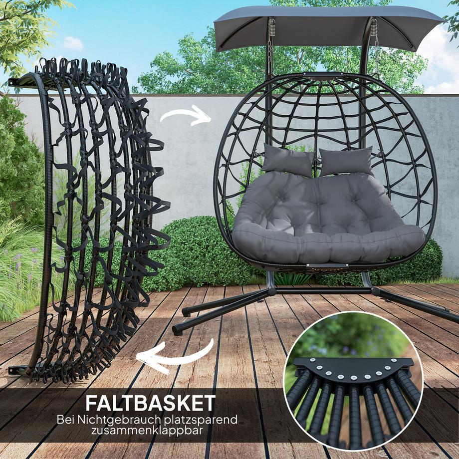 Outsunny Rattan Hängesessel  