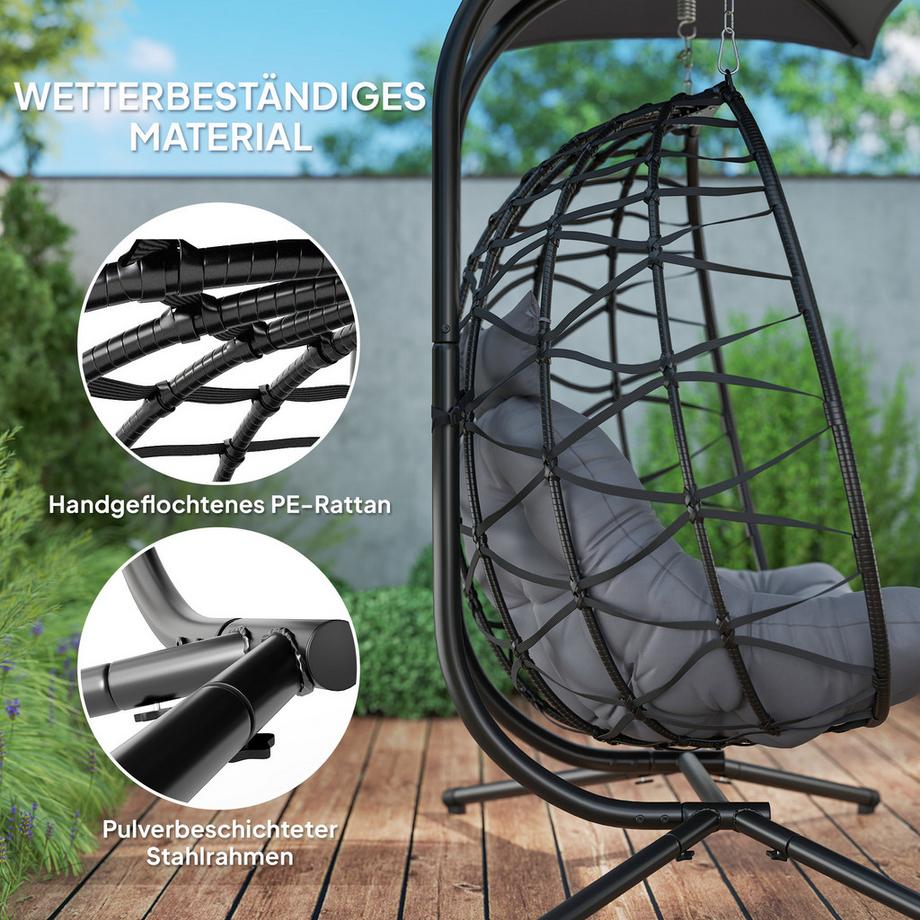 Outsunny Rattan Hängesessel  