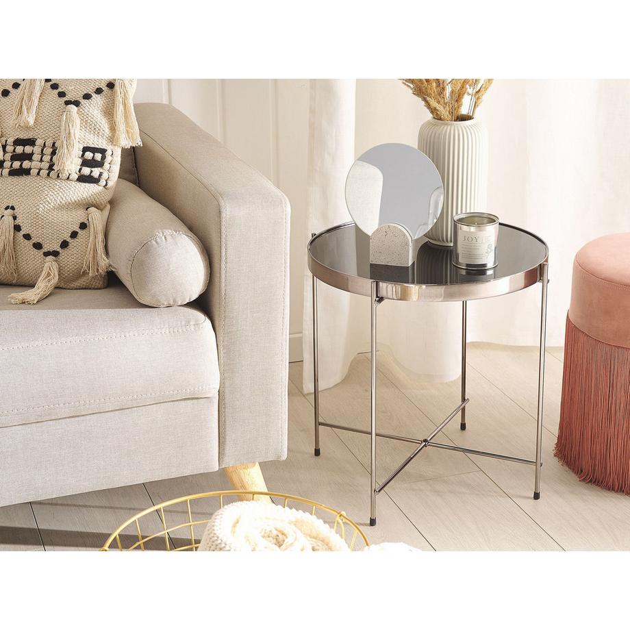 Beliani Table d'appoint en Verre de sécurité Moderne LUCEA  