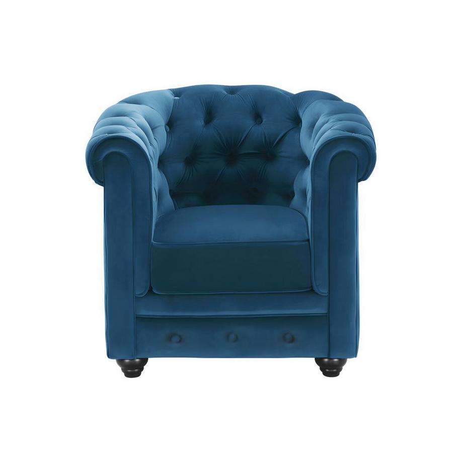 Vente-unique Lotto di 2 poltrone in velluto Verde ottanio  