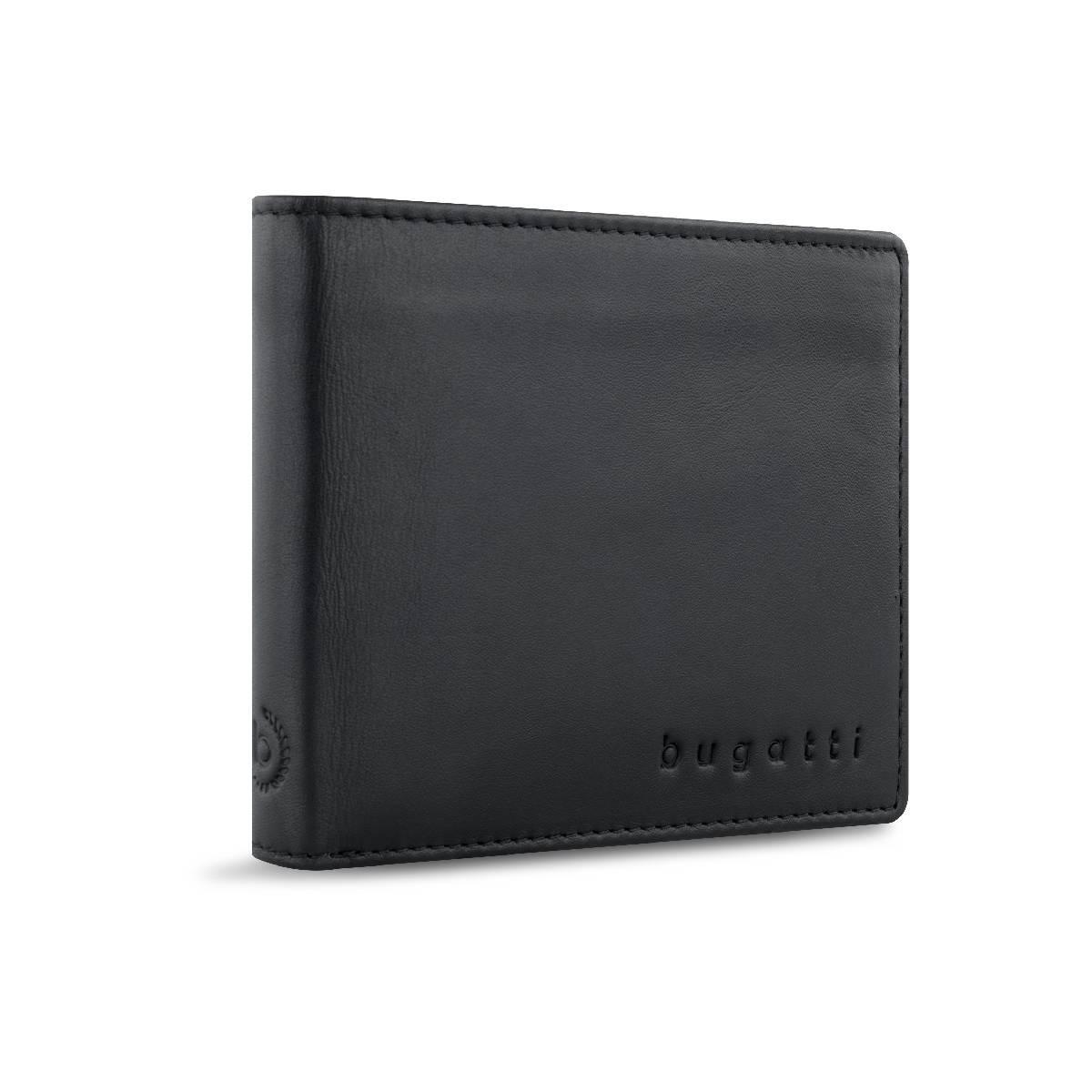 BUGATTI Primo RFID Geldbörse mit Klappe M Schwarz  