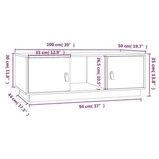 VidaXL Table basse bois  