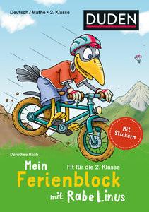 Mein Ferienblock mit Rabe Linus - Fit für die 2. Klasse Raab, Dorothee; Leuchtenberg, Stefan (Illustrationen) Gebundene Ausgabe 