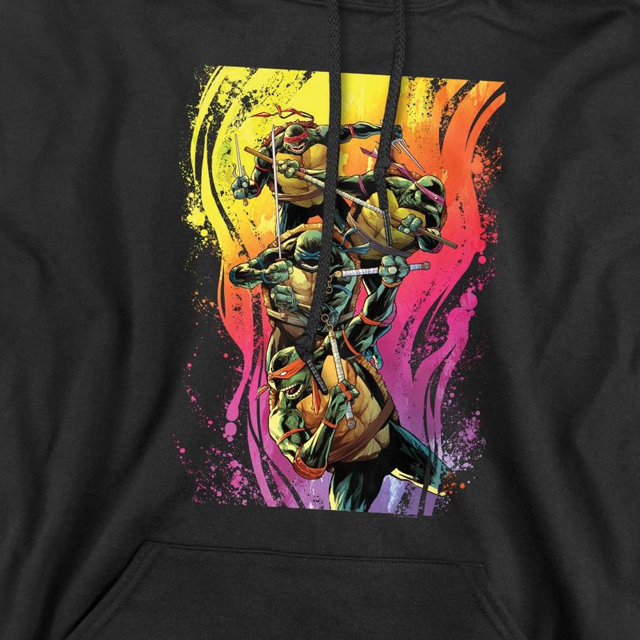 TEENAGE MUTANT NINJA TURTLE Hot Rainbow Warriors Felpa Con Cappuccio  