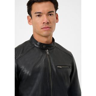 RICANO  Veste en cuir pour homme André, classique avec col montant 