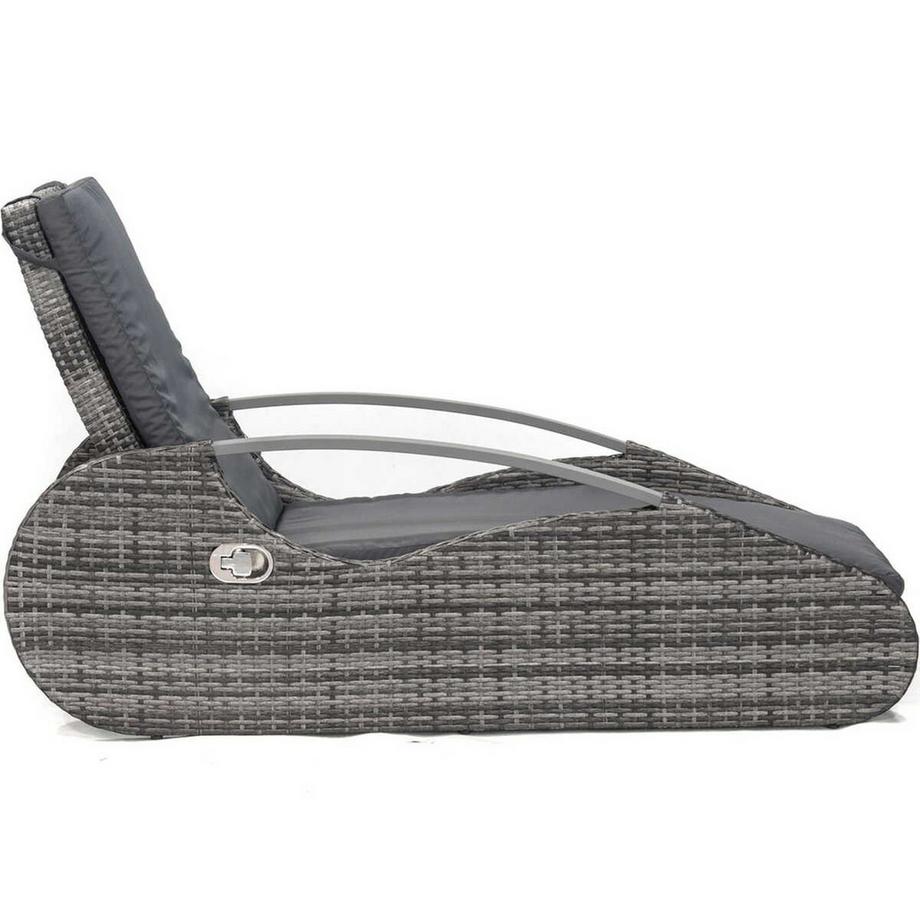 mutoni Lettino da giardino Alassio grigio  