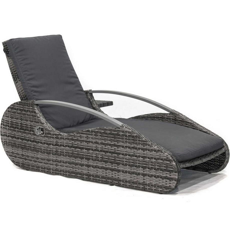 mutoni Lettino da giardino Alassio grigio  
