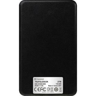 Transcend  StoreJet® 25A3K 2 TB Externe Festplatte 6.35 cm (2.5 Zoll) USB 3.2 Gen 1 (USB 3.0) Schwarz 