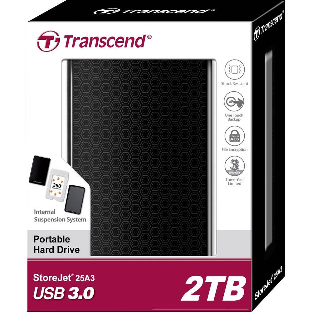 Transcend  Disque dur externe 2 ·5″ StoreJet 25A3W 2 To USB 3 ·0 