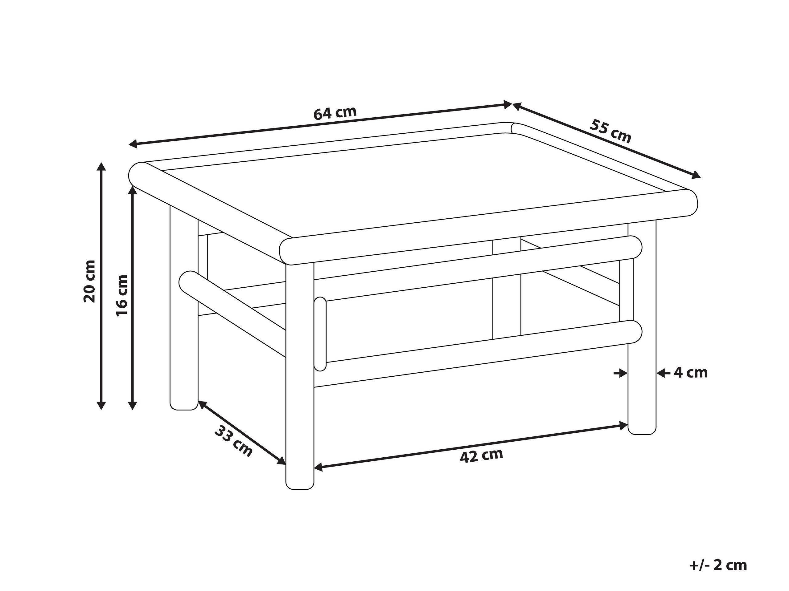 Beliani Table de jardin en Bambou Boho CERRETO  