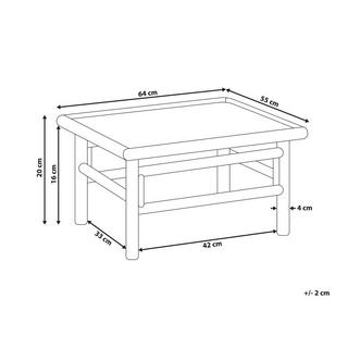 Beliani Table de jardin en Bambou Boho CERRETO  