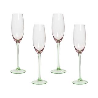 Beliani Champagnerflöten im 4er Set aus Glas Retro DIOPSIDE  