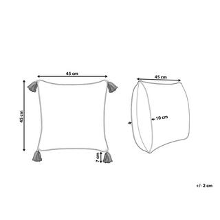 Beliani Dekokissen aus Baumwolle Klassisch BILOBA  