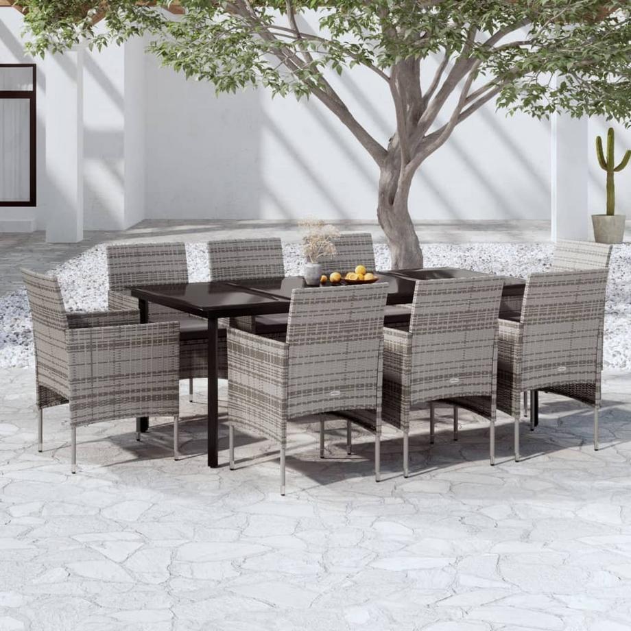 VidaXL set da pranzo da giardino Polirattan  
