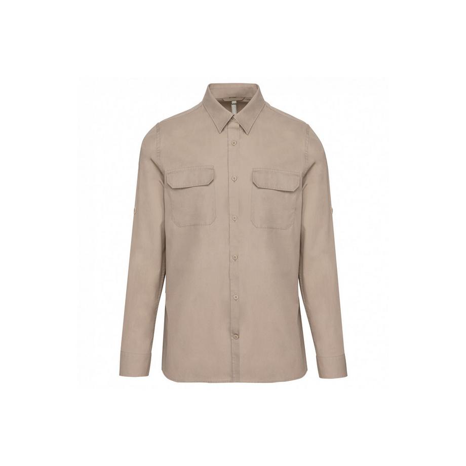 camicia a maniche unghe safari