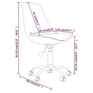 VidaXL Chaise de salle à manger pivotante tissu  