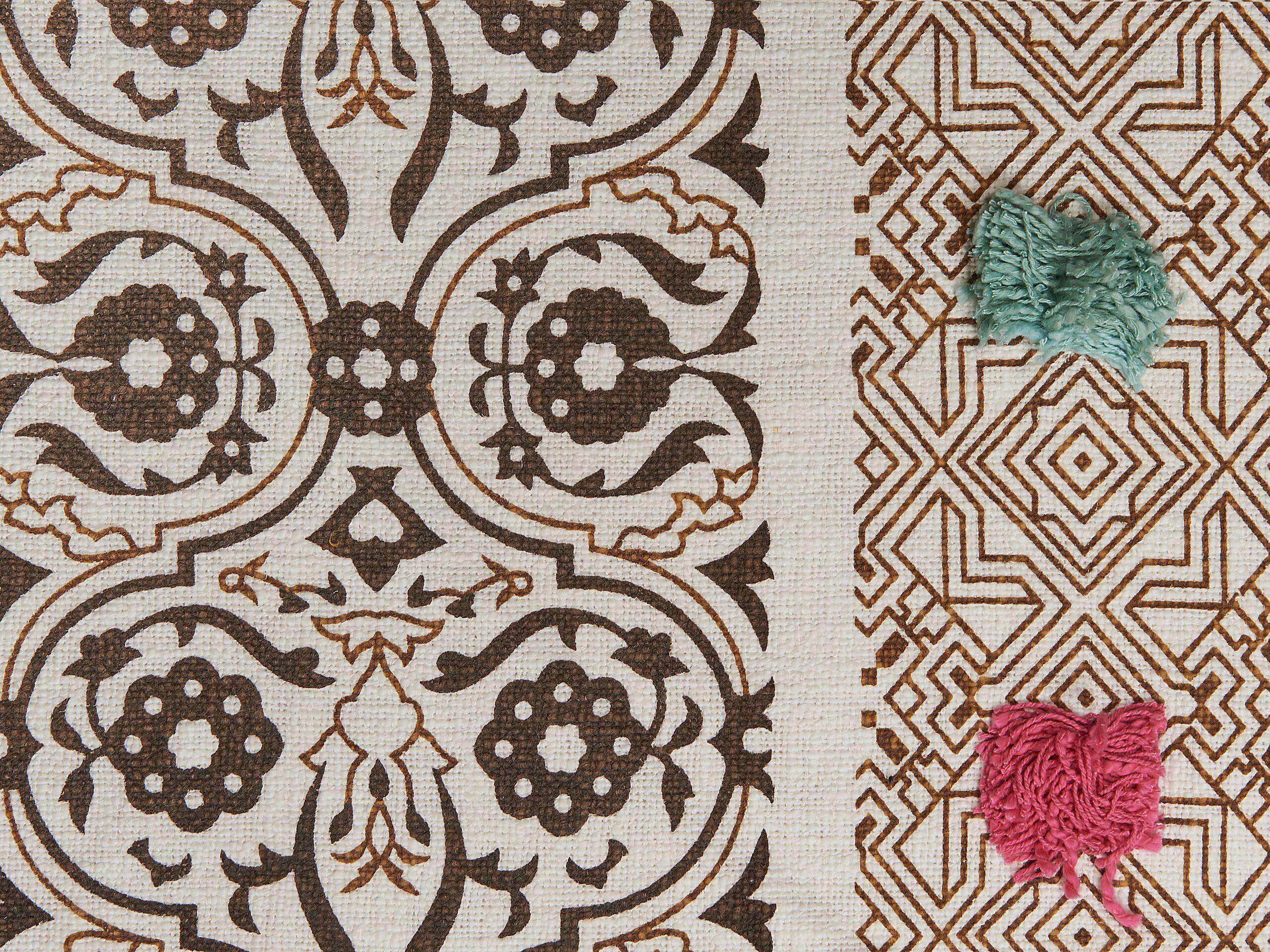 Beliani Chinsurah Couverture Plaid en Coton Classique  